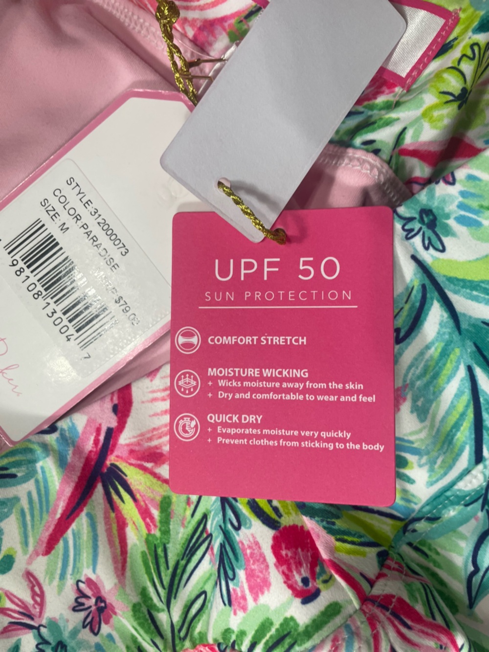 Stella Parker Tummy Control Side Split Floral Pink Athletic Skort (M) NWT - Picture 10 of 11